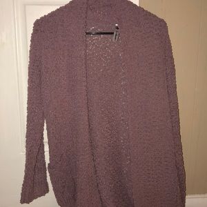 purple popcorn cardigan